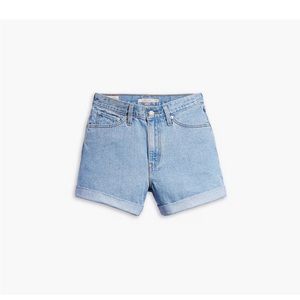 Levi’s Women’s Mid-Length Rolled Light Wash Jean Shorts